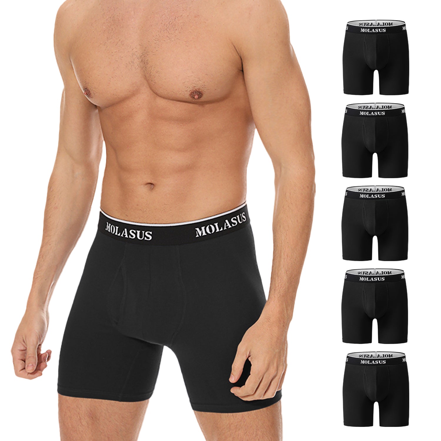 Mens Underwear Boxer Briefs Stretch Cotton Custom Designs Logo 5