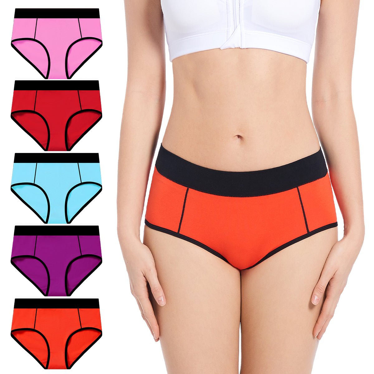 Breathable and moisture-absorbing mod underwear (sports underwear/brief  briefs/girls underwear/non-hip/elastic/mid-waist) - Shop aurastro Women's  Underwear - Pinkoi