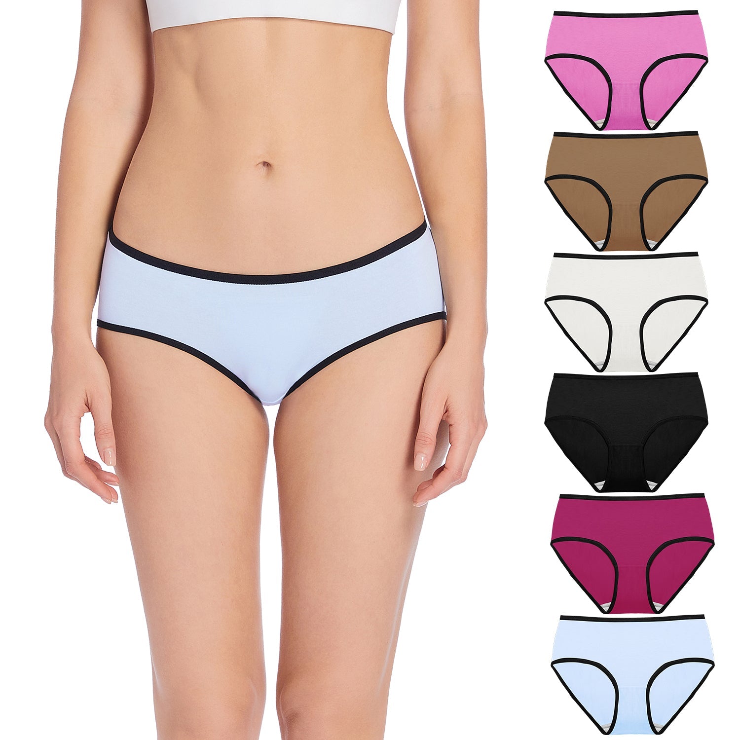 Buy SHAPERX Women Cotton Underwear High Waist Cotton & Spandex Stretchable  Pack of 4 Plus Size (XS) Multicolour at