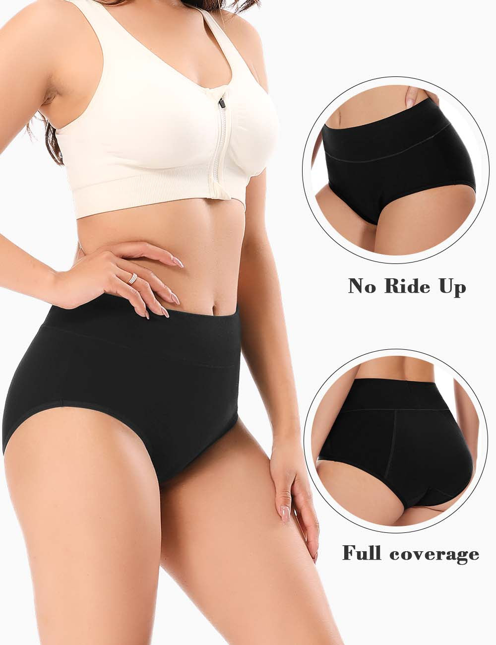 3 Pack Womens Period Underwear Heavy Flow Menstrual Period Panties  Leak-Proof Hipster Panty For Female Teens Girls
