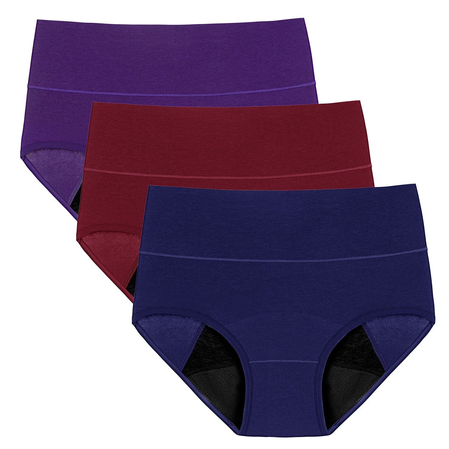 Reusable Women Underwear Waterproof Briefs Leak Proof Menstrual Panties  Cotton Physiological Panty 3.13 (Color : Blue Blue Purple, Size :  4XL(Waist78 83cm)) : : Clothing, Shoes & Accessories