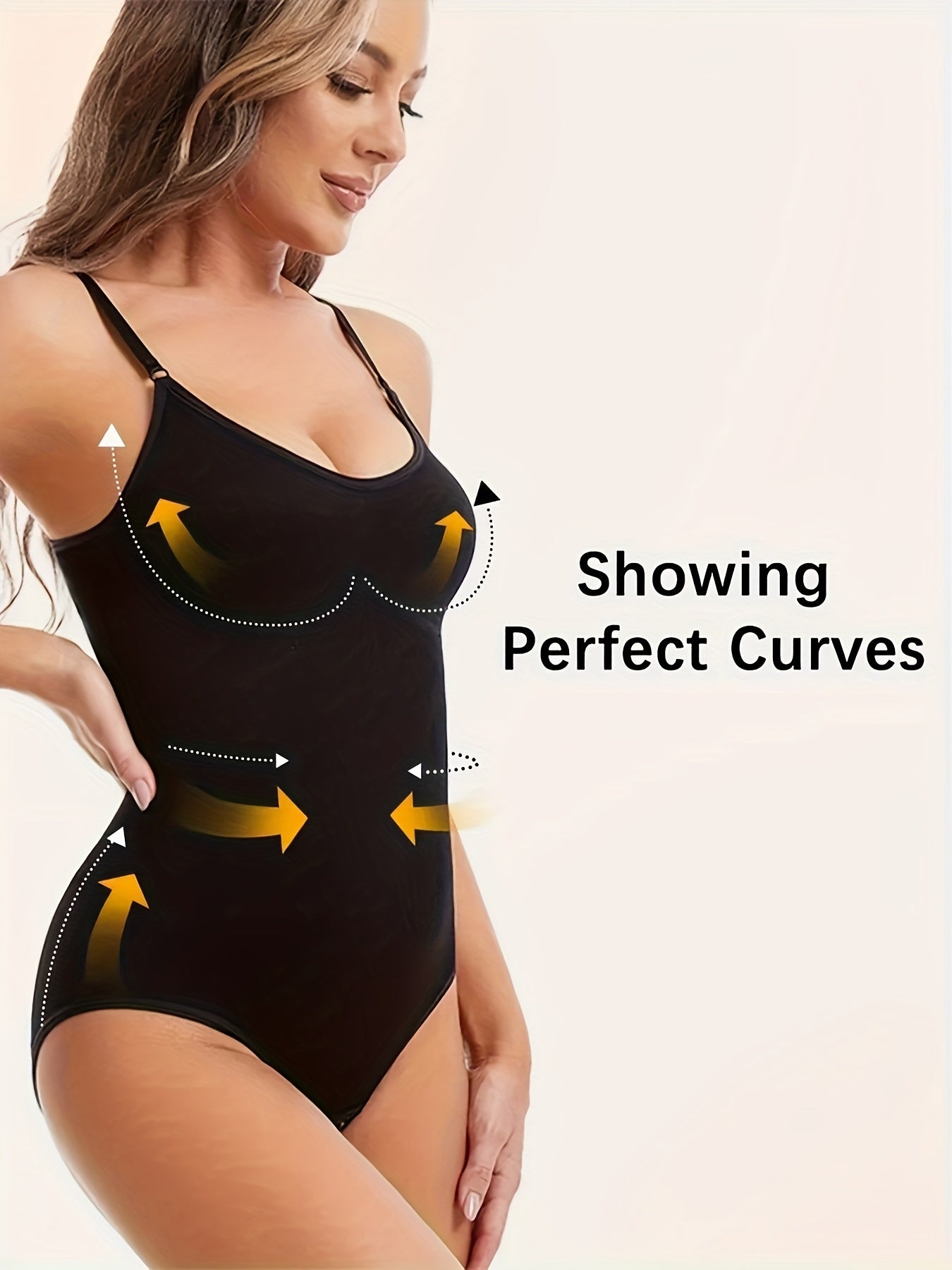 3-piece seamless shapewear bodysuit with tummy-tucking, hip-lifting and butt-slimming features