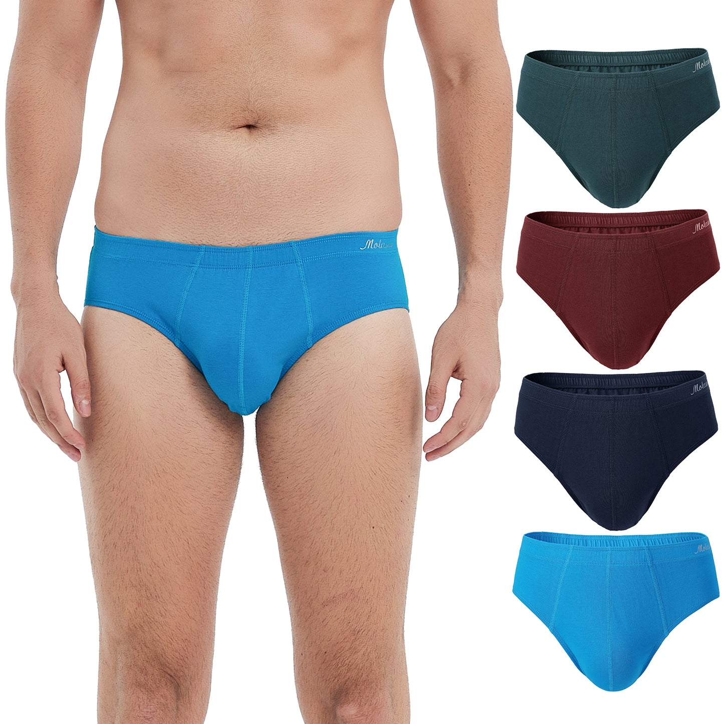 3-6 Men's Underwear Multipack Modal Cotton Briefs No Fly Covered Waistband  Softy 