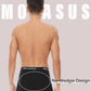 Molasus Mens Boxer Briefs Soft Cotton Underwear Open Fly Tagless Underpants Pack of 5 Black