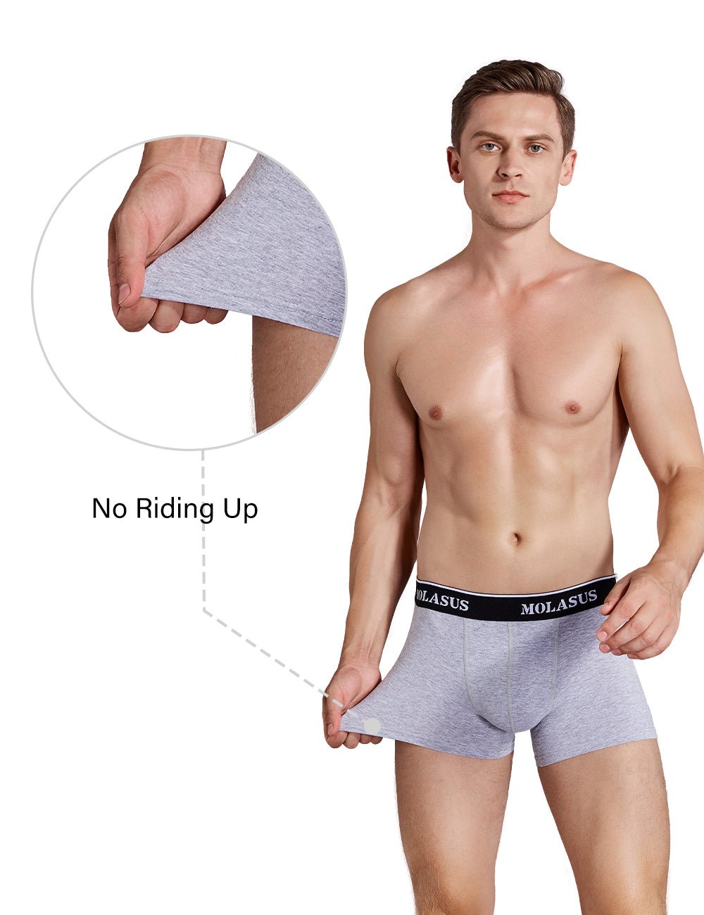 Premium Cotton Stretchy Trunks For Men No Ride Up Boxer Mens
