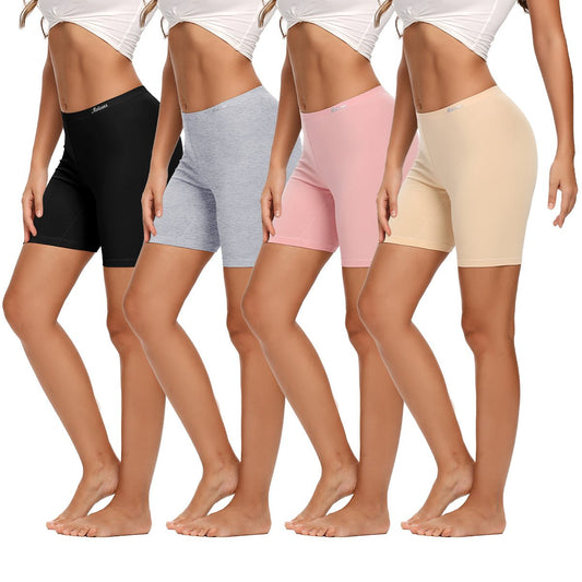 3Pcs Pure Cotton Underwear for Elderly Women Comfort Loose Boxer Briefs Mom  High Waist Sleep Panties Shorts (Color : Pink3, Size : 120)