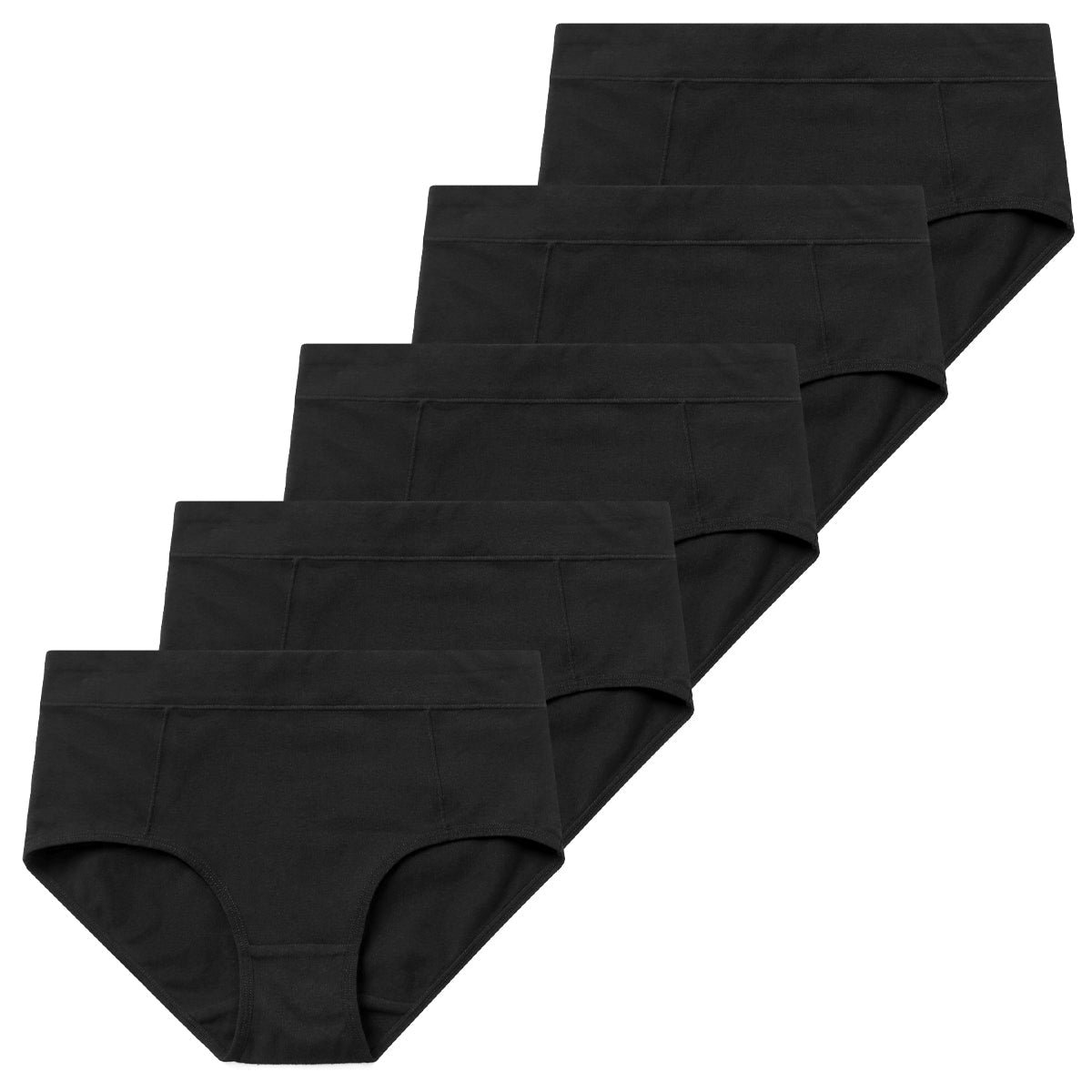 UMMISS Underwear for Women Cotton Mid Waist Panties Full Coverage