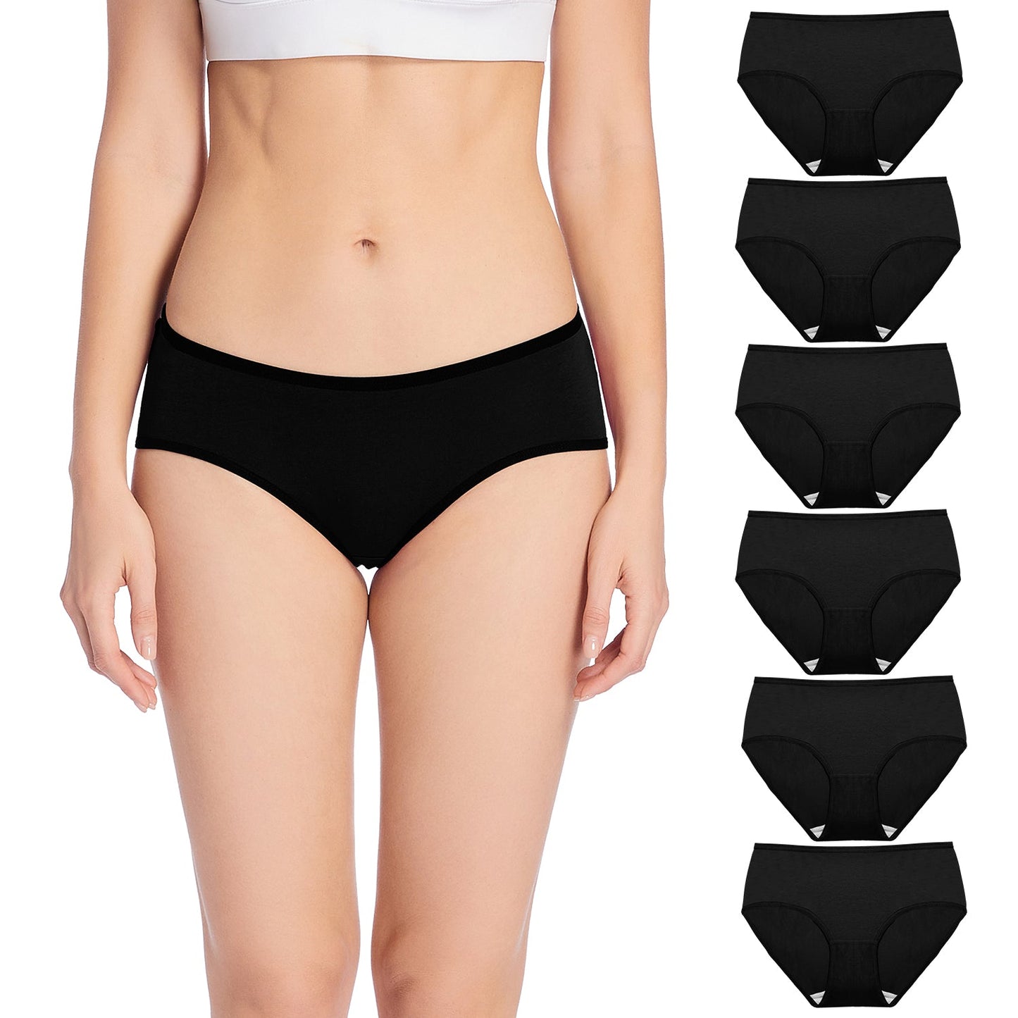 Ladies Plus Size Seamless Cotton Underwear Women Panties (Pack Of 6)Briefs