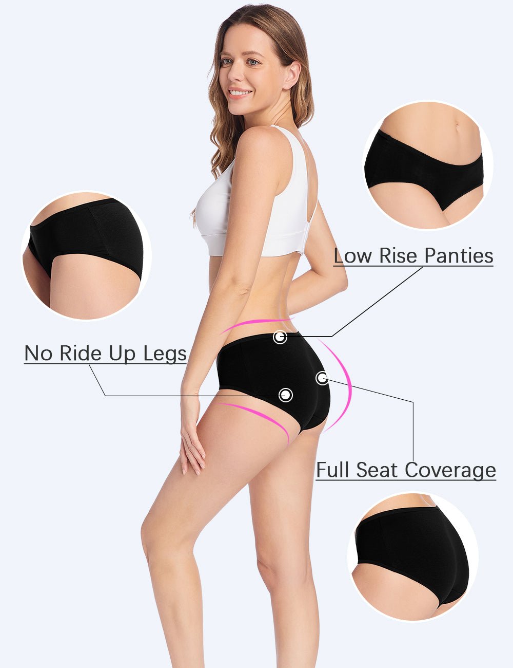 Ladies Briefs Knickers Womens Underwear regular plus size bamboo fiber